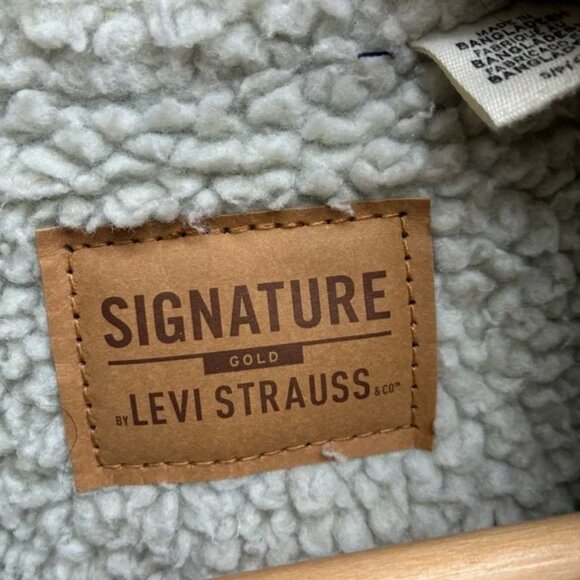 Levi’s Signature Sherpa Lined Jean Jacket Sz Small - Picture 3 of 4
